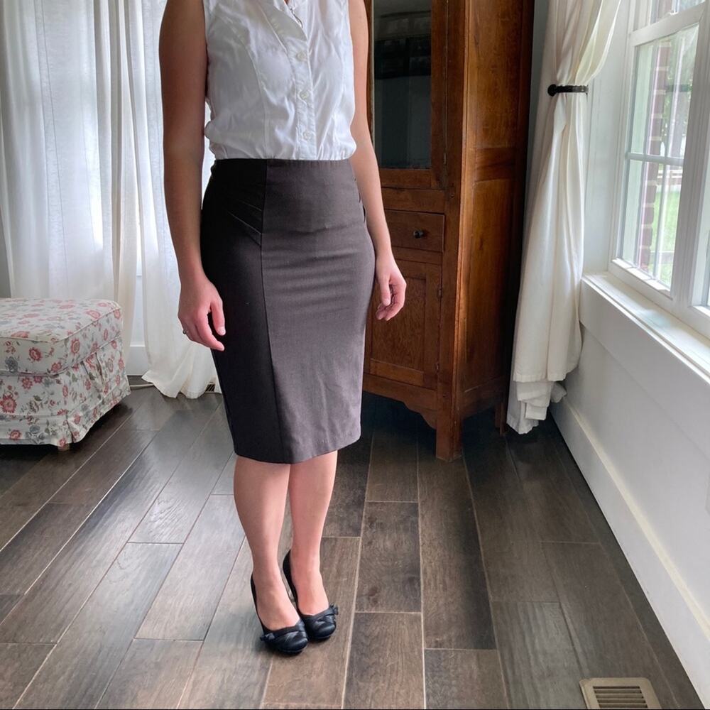 NY&Co Brown Pencil Skirt, Size 0